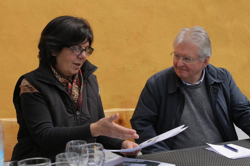 gracijela bortul talking with professor Martin Maiden