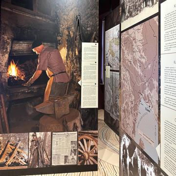 Šušnjevica. Ecomuseum Vlaški Puti . Blacksmith’s workshop and contraband map.